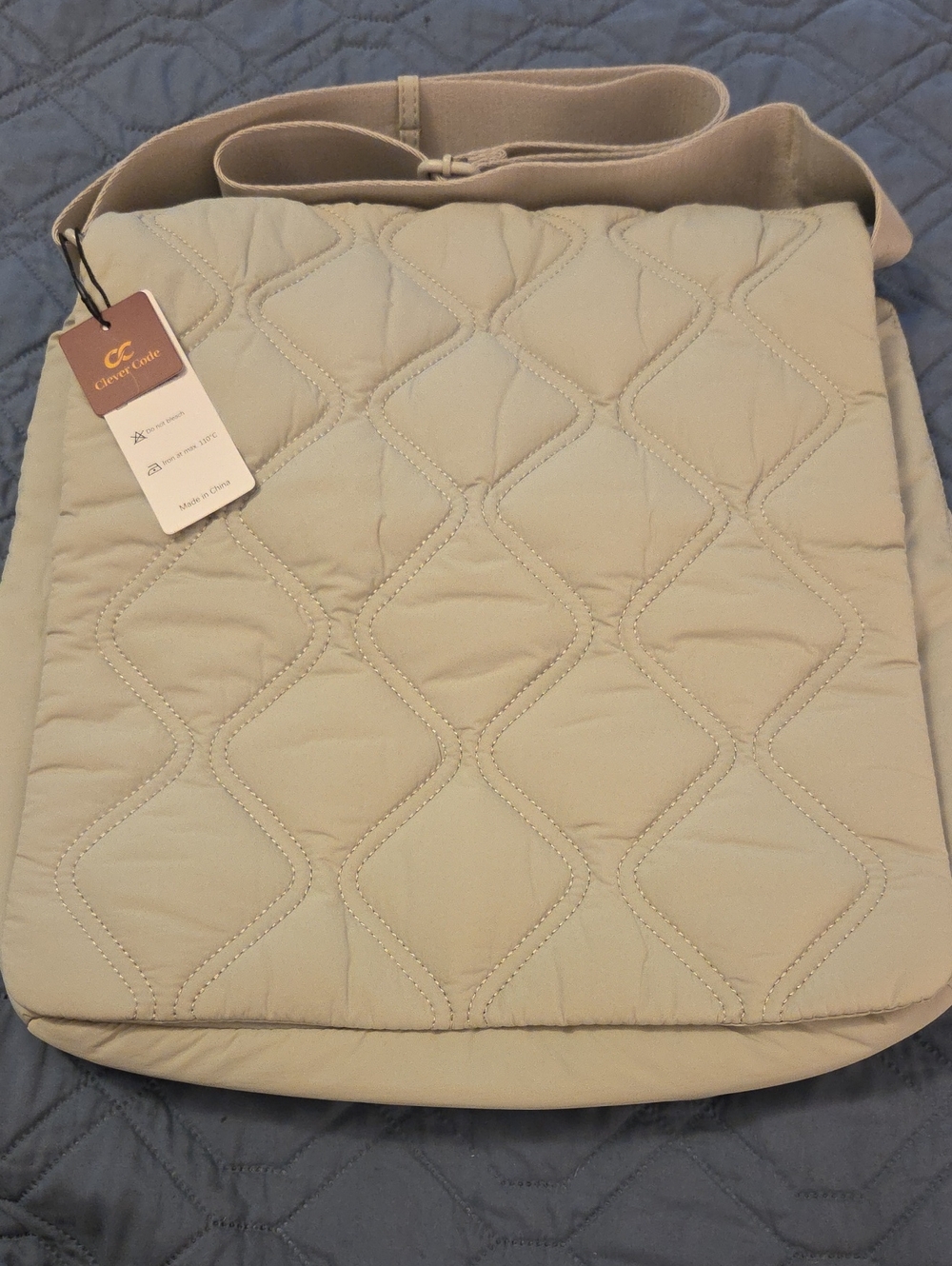 Chester & Co. Quilted Crossbody Bag in Beige